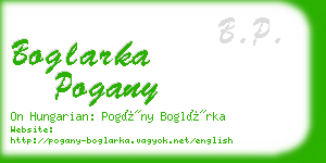 boglarka pogany business card